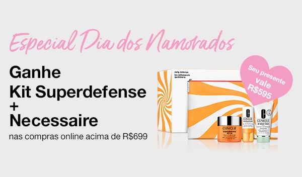 Ganhe Kit Superdefense + Necessaire nas compras acima de R$699