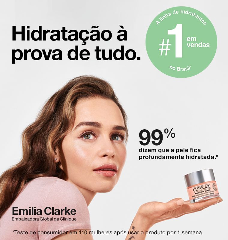 Hidratante Moisture Surge™ Emilia Clarke. A partir de R$135