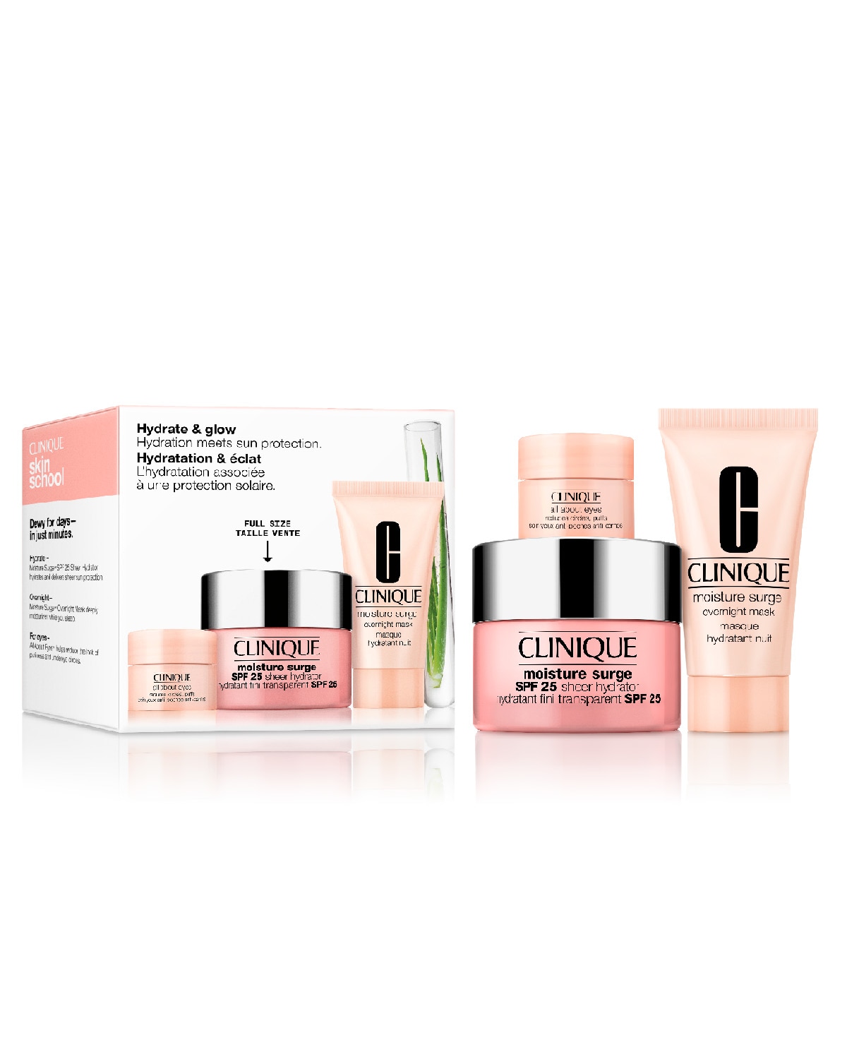 Kit Moisture Surge - Hidratante Facial + Máscara Noturna + Hidratante Para Olhos