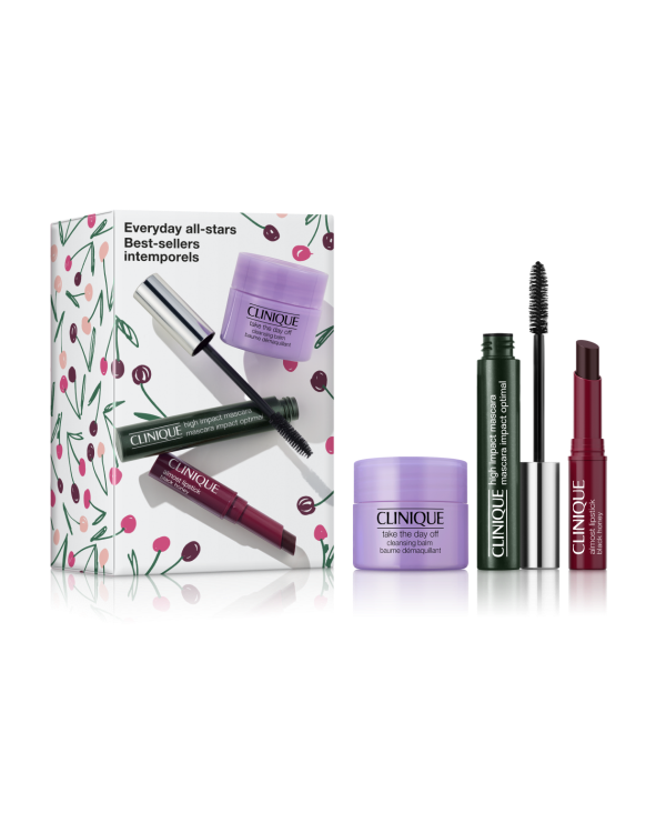 Kit Máscara de Cílios High Impact High Fi™ - Everyday All Stars, Os best-sellers para cílios e lábios, além de um removedor de maquiagem para removê-los.