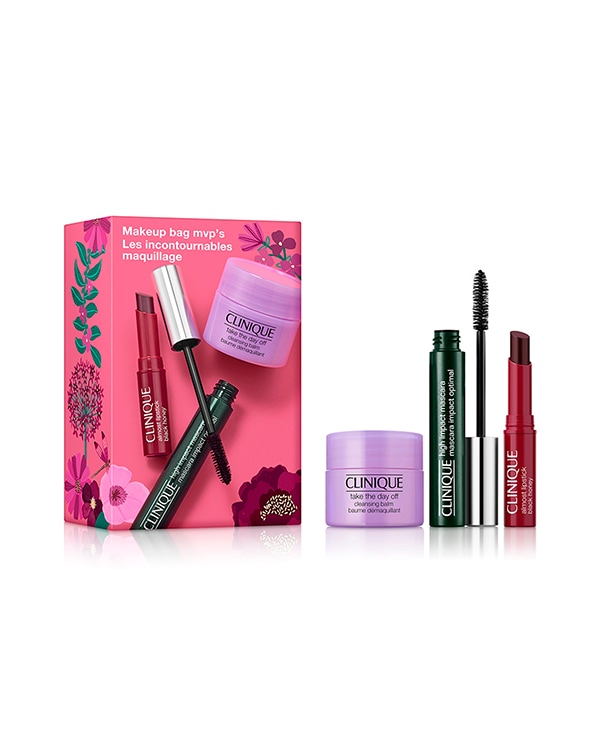 Kit Mais Amados de Maquiagem - Máscara de Cílios, Batom Black Honey e Demaquilante, Três heróis clássicos para sua rotina de beleza em qualquer lugar.<br><br>