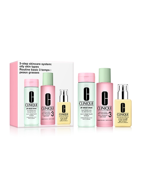 Kit de Skincare de 3 Passos Pele Tipo 3,