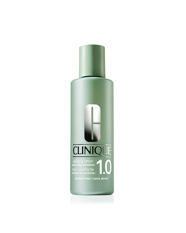 Tônico Facial Clarifying Lotion 1.0, Remove a poluição, a sujeira e as células mortas. Prepara a pele para receber o hidratante.